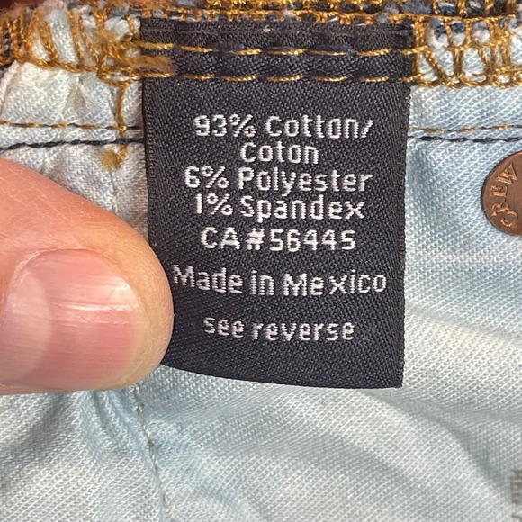 J Crew Toothpick Ankle Blue Whiskered Jeans Dark Wash Women's Size 28 - Picture 9 of 15